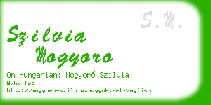 szilvia mogyoro business card
